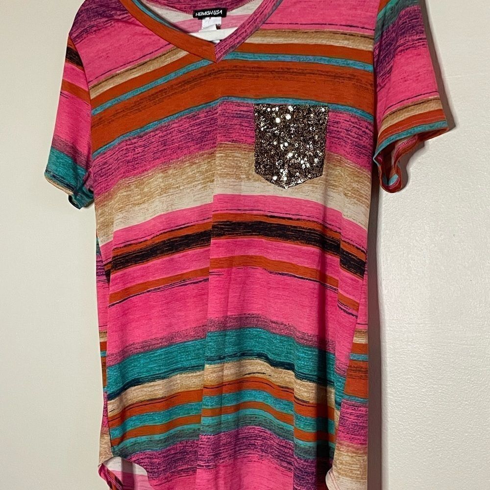 Heimish USA womens multicolor striped blouse - small - Picture 3 of 10